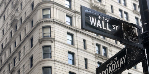 NEW YORK, UNITED STATES - MAY 21: Leading financial institutions of country are present at Wall Street and they are regarded as not only USA's crucial economic points but also heart of the world economy in New York, United States on 21 May, 2014. They dominate the economic situation of country with their decisions and statement of numbers. (Photo by Cem Ozdel/Anadolu Agency/Getty Images)