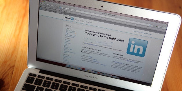 SAN ANSELMO, CA - JANUARY 27: In this photo illustration, the LinkedIn logo is displayed on the screen of a laptop computer on January 27, 2011 in San Anselmo, California. Social networking internet site LinkedIn Corp. filed documents with the U.S. regulators for an initial public offering. (Photo Illustration by Justin Sullivan/Getty Images)