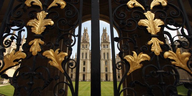 OXFORD, ENGLAND - MARCH 22: All Souls' College quadrangle seen through its Radcliffe Square gate on March 22, 2012 in Oxford, England. (Photo by Oli Scarff/Getty Images)