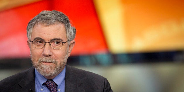 Nobel Prize-winning Economist Paul Krugman, professor of international trade and economics at Princeton University, pauses during a Bloomberg Television interview in New York, U.S., on Monday, Jan. 28, 2013. Krugman discussed the performance of bonds, Fed monetary policy, and the U.S. economy compared with that of Japan. Photographer: Scott Eells/Bloomberg via Getty Images 