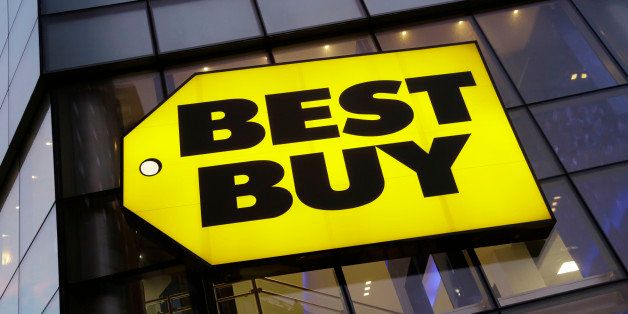 A Best Buy store is shown, Wednesday, Oct. 29, 2014 in New York. The consumer electronics retailer is based in Richfield, Minn. (AP Photo/Mark Lennihan)