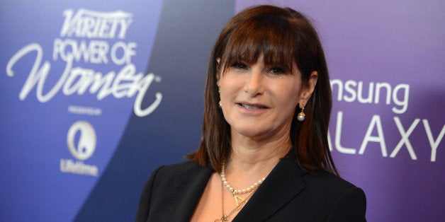 Amy Pascal, Sony Pictures Entertainment co-chairman, arrives at Variety's 5th Annual Power of Women event at the Beverly Wilshire Hotel on Friday, Oct. 4, 2013, in Beverly Hills, Calif. (Photo by Jordan Strauss/Invision/AP)