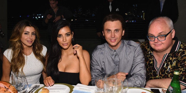 MIAMI, FL - DECEMBER 04: (L-R) Larsa Pippen and Kim Kardashian, Jonathan Cheban and Mickey Boardman attend Paper Magazine, Sprout By HP & DKNY Break The Internet Issue Release at 1111 Lincoln Road on December 4, 2014 in Miami, Florida. (Photo by Dimitrios Kambouris/Getty Images for Paper)