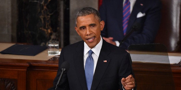 WASHINGTON, DC - JANUARY 20:President Barack Obama delivers his State of the Union address before a joint session of Congress on Tuesday, January 20, 2015 in Washington, DC..(Photo by Ricky Carioti/The Washington Post via Getty Images)