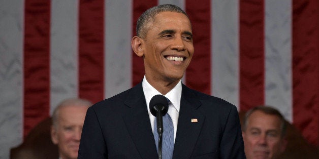 President Barack Obama delivers the State of the Union address on Tuesday, Jan. 20, 2015, on Capitol Hill in Washington. (AP Photo/Mandel Ngan, Pool)