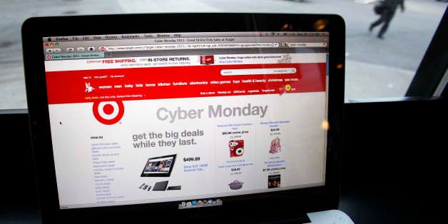The Target web site is shown on a computer screen at a coffee shop in Providence, R.I. Monday, Nov. 28, 2011. Online sales on Cyber Monday, which was started in 2005 by a retail trade group to encourage Americans to shop online on the Monday after Thanksgiving, were up mid-afternoon by 15 percent from a year ago, according to data from IBM Benchmark. (AP Photo/Michael Dwyer)