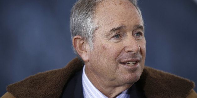 Stephen Schwarzman, billionaire and co-founder of Blackstone Group LP, speaks during a Bloomberg Television interview on day two of the World Economic Forum (WEF) in Davos, Switzerland, on Thursday, Jan. 22, 2015. World leaders, influential executives, bankers and policy makers attend the 45th annual meeting of the World Economic Forum in Davos from Jan. 21-24. Photographer: Simon Dawson/Bloomberg via Getty Images 