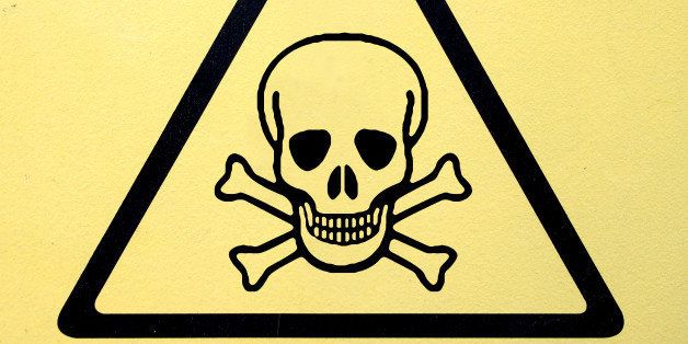 danger sign with skull symbol