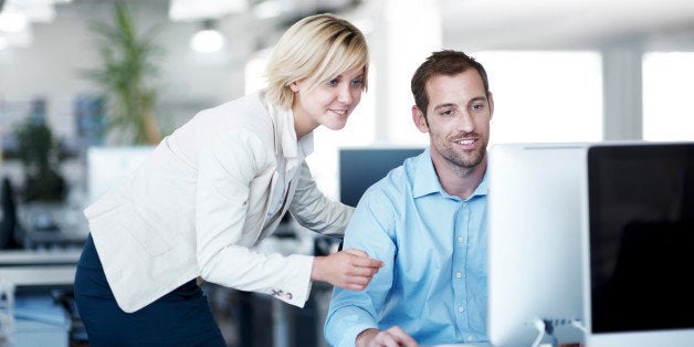 Woman teaching her employee