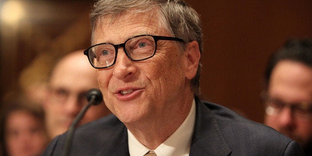 WASHINGTON, DC - MARCH 26: Bill Gates testifies before a Senate Appropriations State, Foreign Operations, and Related Programs Subcommittee hearing on 'Diplomacy, Development, and National Security' on Capitol Hill in Washington March 26, 2015. (Photo by Paul Morigi/WireImage)