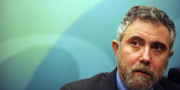 Dr Paul Krugman, 2008 Nobel Laureate, speaks at a press conference held by the Securities and Futures Commission (SFC) in Hong Kong on May 22, 2009. Krugman was speaking on the economy at a media event to celebrate 20 years of the SFC. AFP PHOTO/MIKE CLARKE (Photo credit should read MIKE CLARKE/AFP/Getty Images)