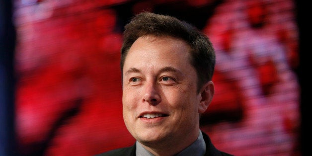 Elon Musk, Tesla Chairman, Product Architect and CEO, speaks at the Automotive News World Congress in Detroit, Tuesday, Jan. 13, 2015. (AP Photo/Paul Sancya)