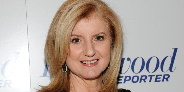 In this photograph taken by AP Images for The Hollywood Reporter Arianna Huffington arrives at The Hollywood Reporter 35 Most Powerful People in Media event on Wednesday, April 11, 2012 in New York. (Evan Agostini/AP Images for The Hollywood Reporter)