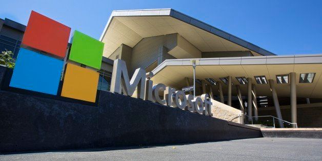 REDMOND, WASHINGTON - JULY 17: The Visitor's Center at Microsoft Headquarters campus is pictured July 17, 2014 in Redmond, Washington. Microsoft CEO Satya Nadella announced, July 17, that Microsoft will cut 18,000 jobs, the largest layoff in the company's history. (Stephen Brashear/Getty Images)
