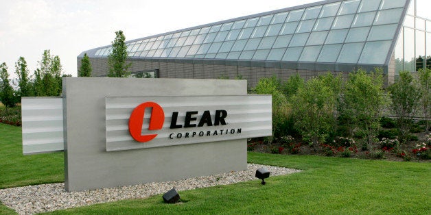 FILE - In this July 31, 2007 file photo, a Lear Corporation sign is shown outside the company's headquarters in Southfield, Mich. Struggling automotive parts supplier Lear Corp. filed for Chapter 11 bankruptcy protection on Tuesday, July 7, 2009, after receiving the support it needed from lenders and bondholders. (AP Photo/Paul Sancya, file)