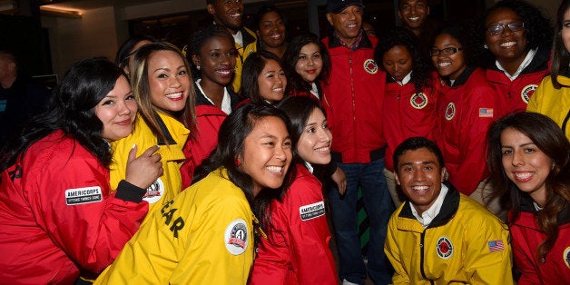 LOS ANGELES, CA - APRIL 25: City Year AmeriCorps members attend City Year Los Angeles Spring Break at Sony Studios on April 25, 2015 in Los Angeles, California. (Photo by Alberto E. Rodriguez/Getty Images for City Year Los Angeles)