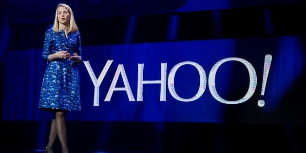 FILE - In this Jan. 7, 2014 file photo, Yahoo President and CEO Marissa Mayer speaks during the International Consumer Electr