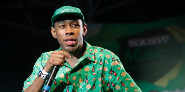Tyler, The Creator performs during the SXSW Music Festival early Friday, March 14, 2014, in Austin, Texas. (Photo by Jack Plu