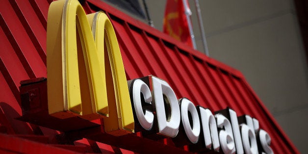 SAN FRANCISCO, CA - APRIL 22: A sign is posted on the exterior of a McDonald's restaurant on April 22, 2015 in San Francisco, California. McDonald's reported a decline in first quarter revenues with a profit of $811.5 million, or 84 cents a share compared to $1.2 billion, or $1.21 a share, one year ago. (Photo by Justin Sullivan/Getty Images)