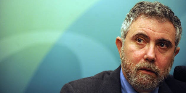 Dr Paul Krugman, 2008 Nobel Laureate, speaks at a press conference held by the Securities and Futures Commission (SFC) in Hong Kong on May 22, 2009. Krugman was speaking on the economy at a media event to celebrate 20 years of the SFC. AFP PHOTO/MIKE CLARKE (Photo credit should read MIKE CLARKE/AFP/Getty Images)