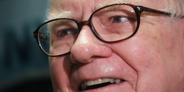 NEW YORK, NY - SEPTEMBER 30: Berkshire Hathaway Inc. Chairman and CEO Warren E. Buffett smiles on the floor of the New York