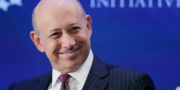 Lloyd Blankfein, Chairman and CEO of Goldman Sachs, attends the Clinton Global Initiative, Monday, Sept. 24, 2012 in New York. (AP Photo/Mark Lennihan)