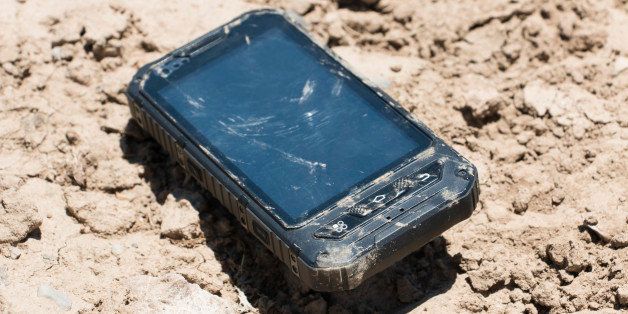 Waterproof, dustproof, shockproof mobile phone with touchscreen display
