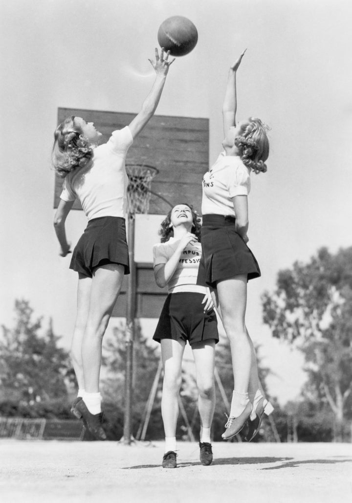 group of young woman playing...