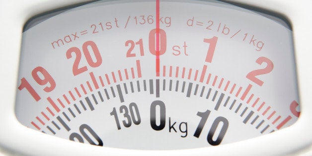 Close Up Of Bathroom Scales Dial