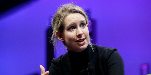 Elizabeth Holmes, founder and CEO of Theranos, speaks at the Fortune Global Forum in San Francisco, Monday, Nov. 2, 2015. (AP