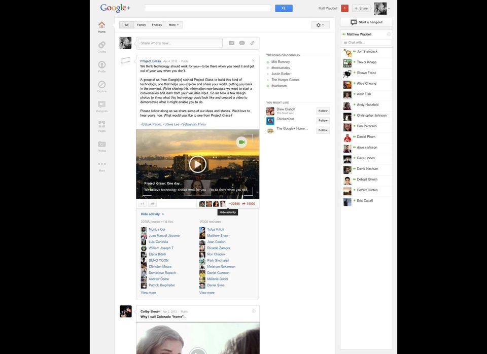 The New Google+: Larger Videos
