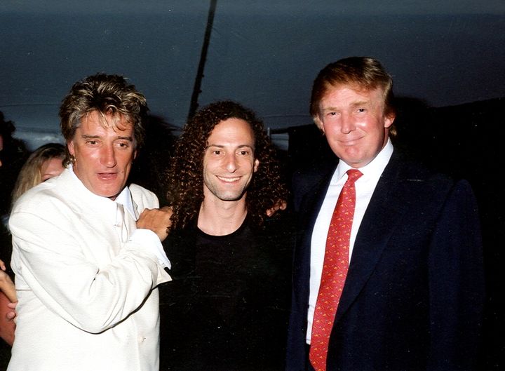 Rod pictured with Donald Trump and musician Kenny G in 1998.
