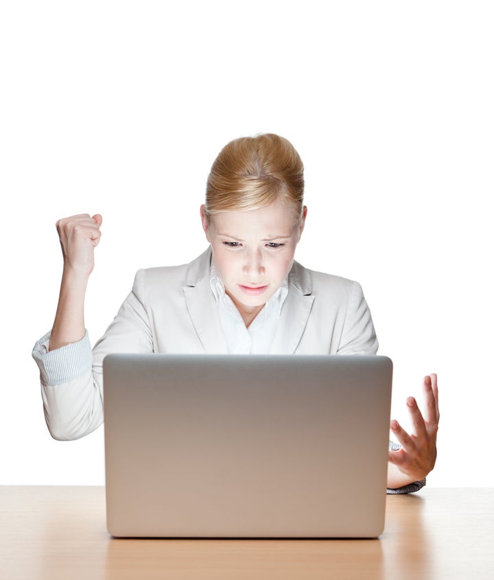 young business woman sitting at ...