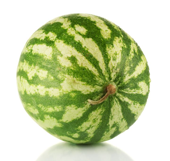 ripe watermelon isolated on...