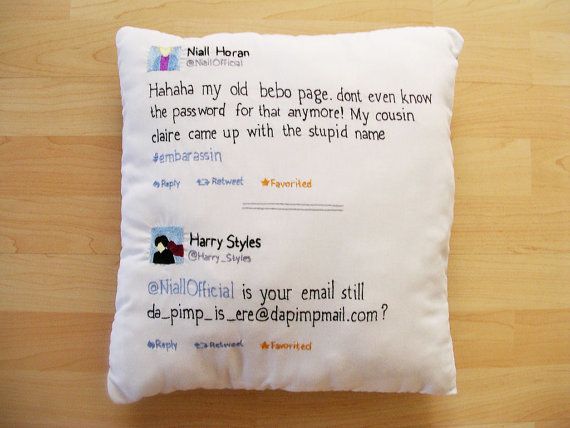 One Direction Twitter Pillow