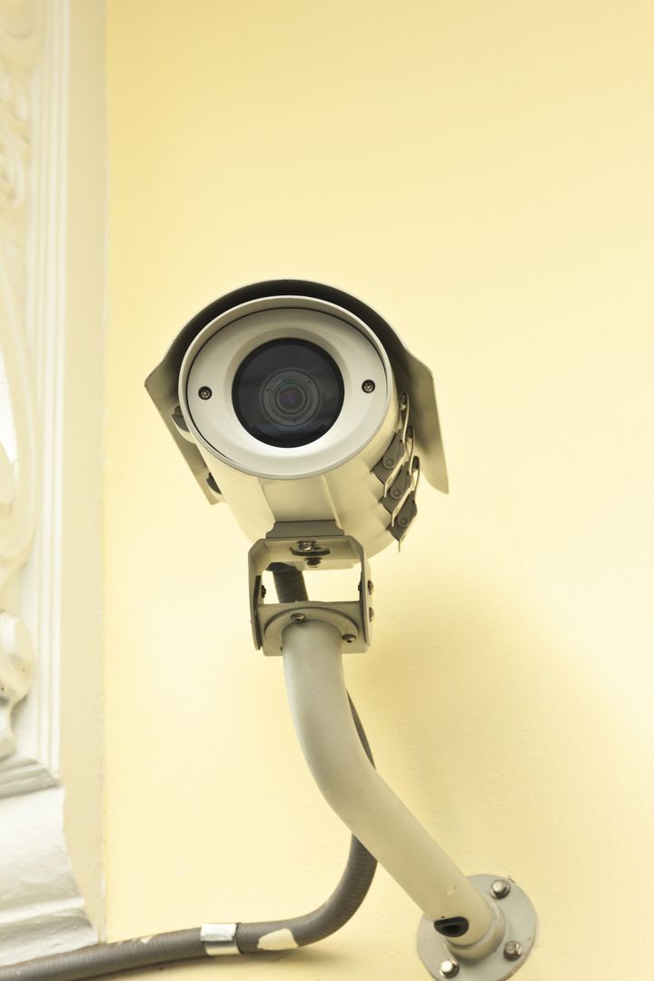 a cctv security camera is...