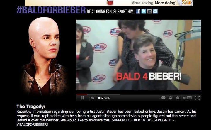 Justin Bieber Cancer Hoax Internet Trolls Try To Convince Fans To Go Baldforbieber Tweets