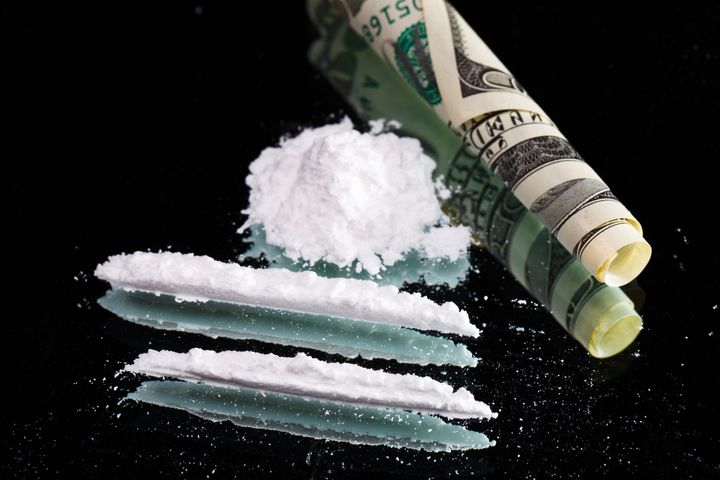 cocaine drugs heap still life...