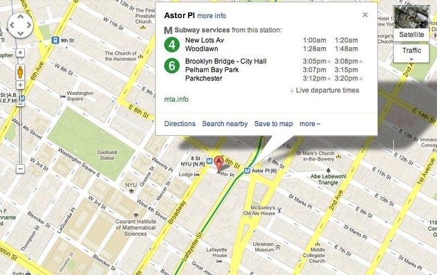 Google Maps Adds Real-Time Train Updates For New York City