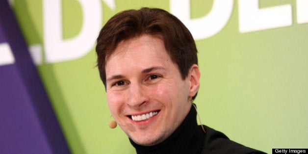 MUNICH, GERMANY - JANUARY 24: Pavel Durov of Vkontakte speaks during the Digital Life Design conference (DLD) at HVB Forum