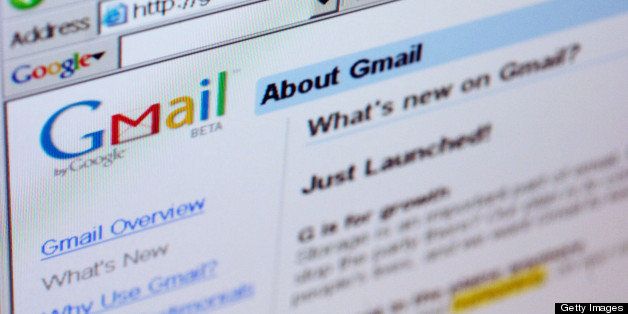 UNITED STATES - APRIL 01: The Gmail logo is pictured on the top of a Gmail.com welcome page in New York Friday, April 1, 2005. (Photo by Daniel Acker/Bloomberg via Getty Images)