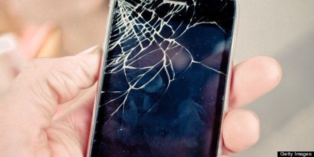 Shattered glass of a beloved smartphone.