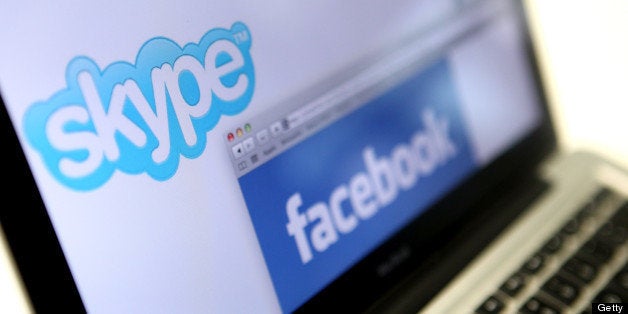 Website pages from Facebook Inc., right, and Skype Technologies SA are displayed on a computer monitor in London, U.K., on Friday, Oct. 15, 2010. Facebook, the social-networking site, and Skype, which provides Internet telephone services, are in talks over a deal to allow Facebook users easy access to Skype's text, voice and video links. Photographer: Chris Ratcliffe/Bloomberg via Getty Images