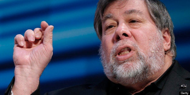 Steve Wozniak, co-founder of Apple Inc. and chief scientist of Fusion-io Inc., speaks during a news conference in Tokyo, Japan, on Thursday, Feb. 28, 2013. Wozniak is currently chief scientist at Fusion-io, a maker of data-storage computers. Photographer: Kiyoshi Ota/Bloomberg via Getty Images 