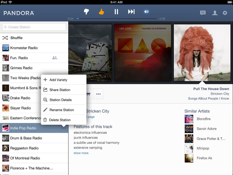 Pandora Redesigns iPad App