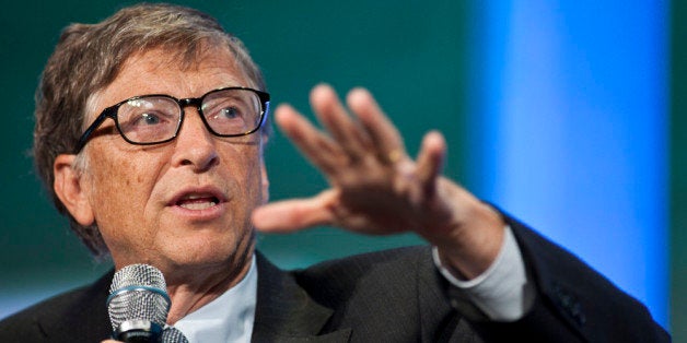 NEW YORK, NY - SEPTEMBER 24: Bill Gates, chairman and founder of Microsoft Corp., speaks during the Clinton Global Initiative (CGI) meeting on September 24, 2013 in New York City. Timed to coincide with the United Nations General Assembly, CGI brings together heads of state, CEOs, philanthropists and others to help find solutions to the world's major problems. (Photo by Ramin Talaie/Getty Images)