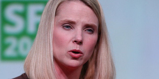 SAN FRANCISCO, CA - SEPTEMBER 11: Yahoo! CEO Marissa Mayer speaks during the 2013 TechCrunch Disrupt conference on September 11, 2013 in San Francisco, California. The TechCruch Disrupt Conference runs through September 11. (Photo by Justin Sullivan/Getty Images)