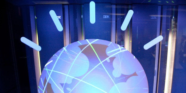 YORKTOWN HEIGHTS, NY - JANUARY 13: A general view of IBM's 'Watson' computing system at a press conference to discuss the upcoming Man V. Machine 'Jeopardy!' competition at the IBM T.J. Watson Research Center on January 13, 2011 in Yorktown Heights, New York. (Photo by Ben Hider/Getty Images)