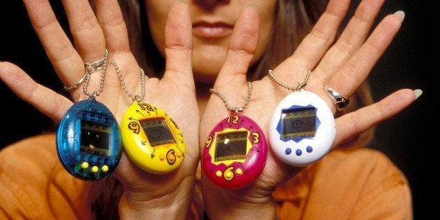 FRANCE - JUNE 02: Illustration: Tamagotchis in France on June 02, 1997. (Photo by Xavier ROSSI/Gamma-Rapho via Getty Images