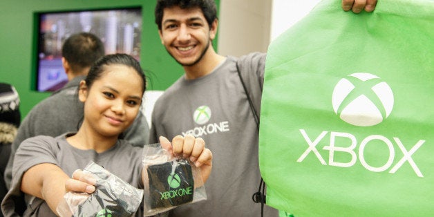 TORONTO, ON - NOVEMBER 23: Microsoft Retail Store and NHL Legend Wendel Clark Host Xbox One Gaming Tournament at Bridgewater